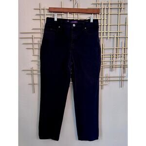 Gloria Vanderbilt Amanda Black Straight Leg Jeans 10P